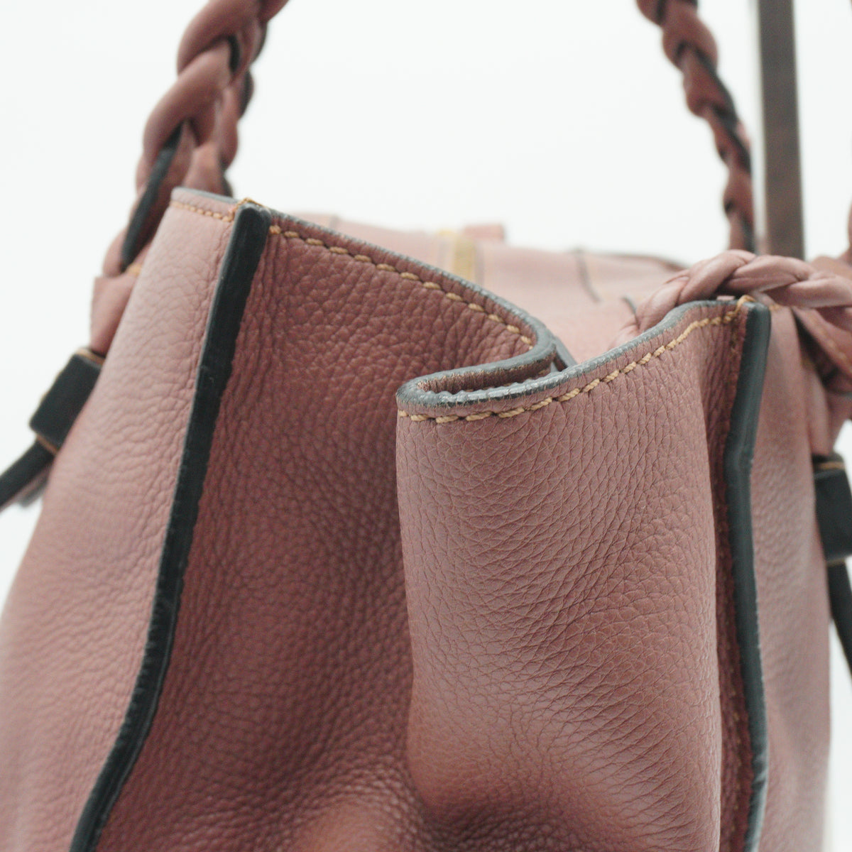 Valentino	Garavani Tote Leather Handbag Taupe Pink Medium GHW