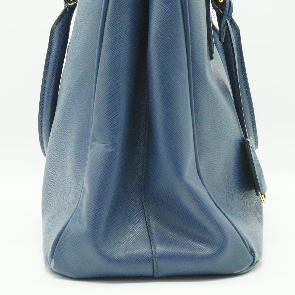 Prada	Saffiano Lux  Double Zip Tote Blue  Medium GHW