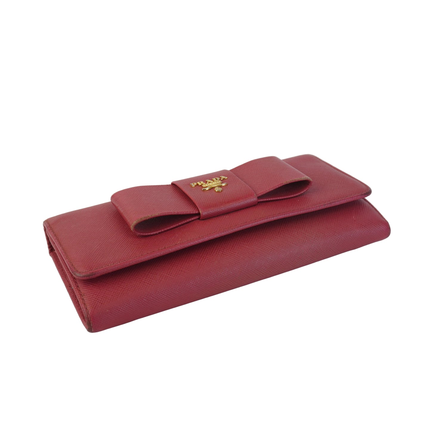 Prada Saffiano Leather Bow Continental