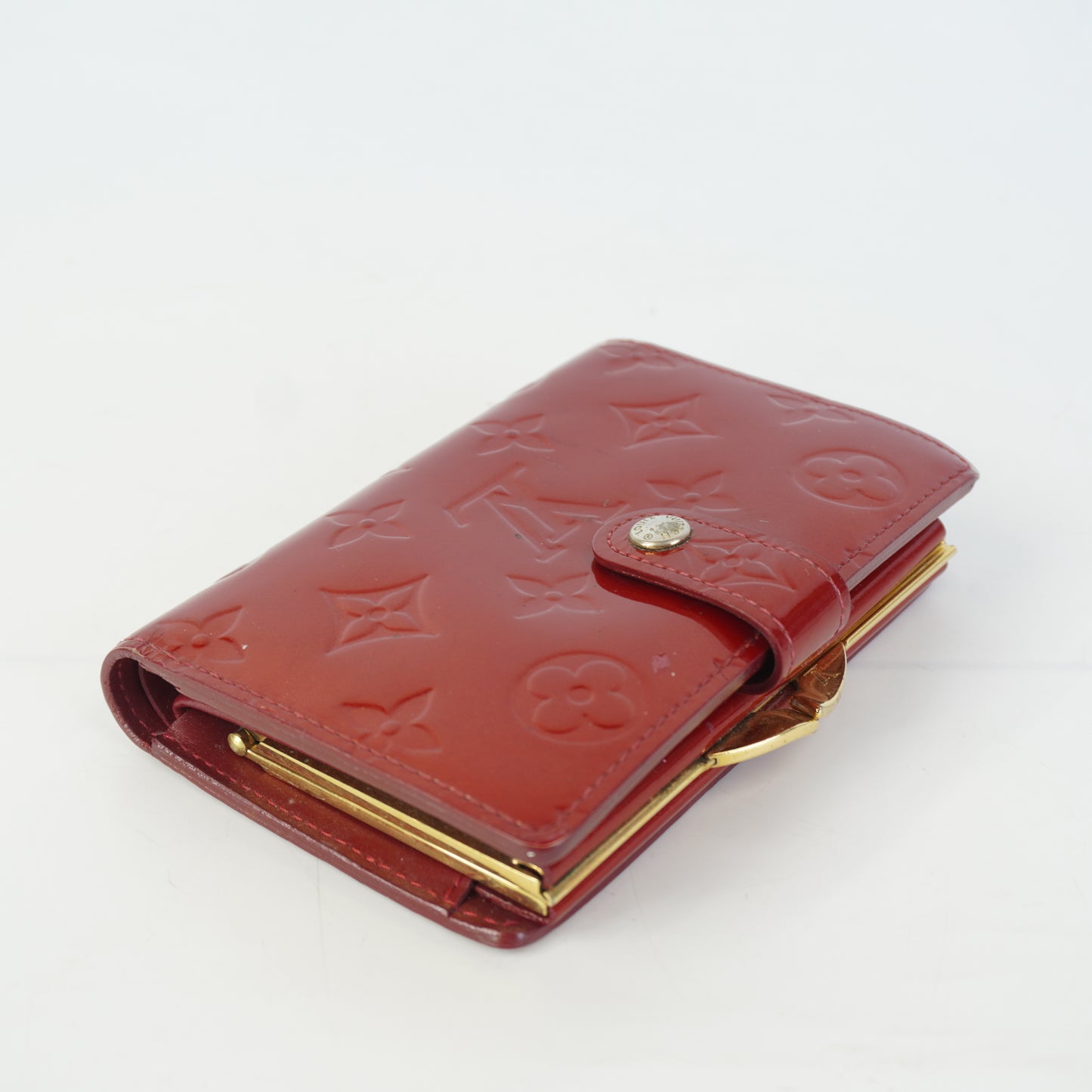 Louis Vuitton	Vernis Wallet Red