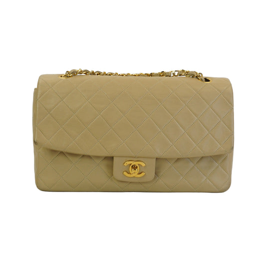 Chanel	Classic Flap Bag Clair Beige  GHW Medium