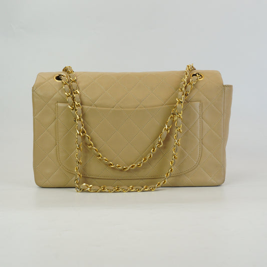 Chanel	Classic Flap Bag Clair Beige  GHW Medium