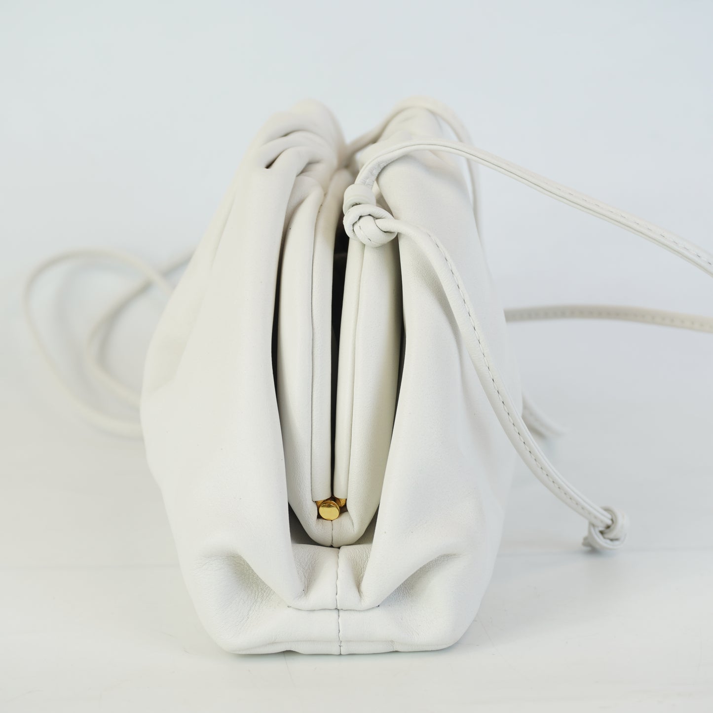 Bottega Veneta Pouch Clutch White