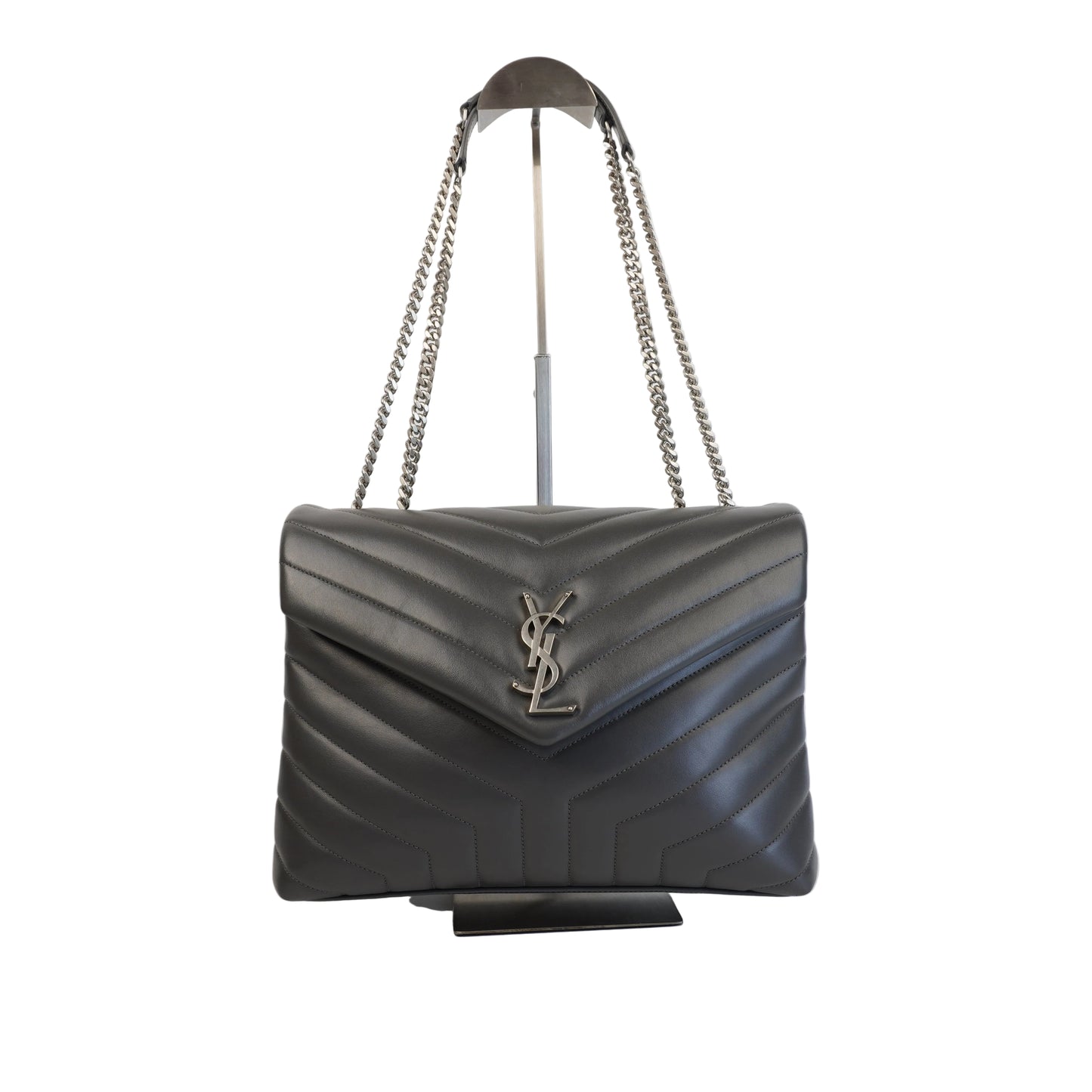 YSL	Loulou Quilted Pdded Grey