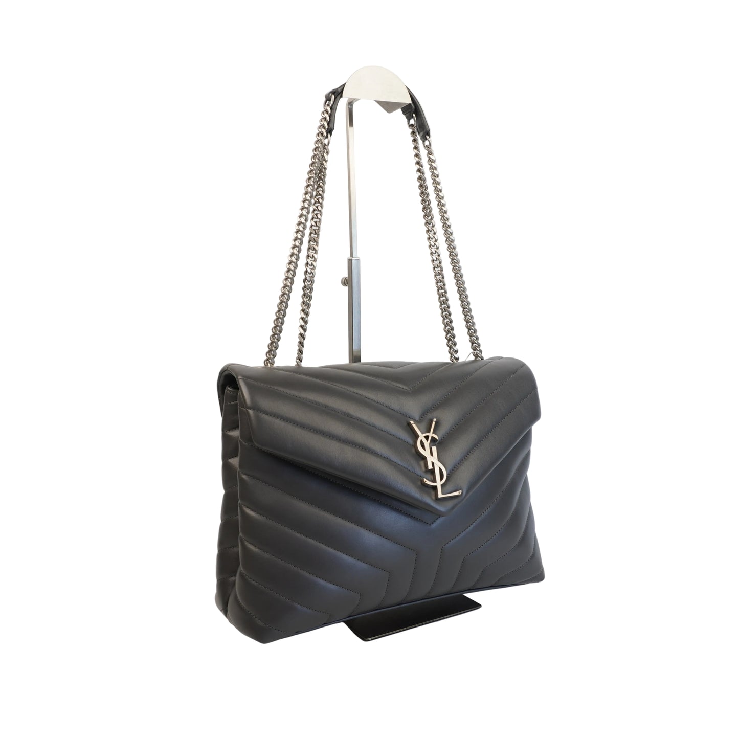 YSL	Loulou Quilted Pdded Grey