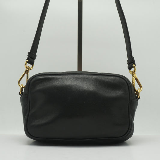 Prada Nappa Bow Camera Bag Small Black GHW