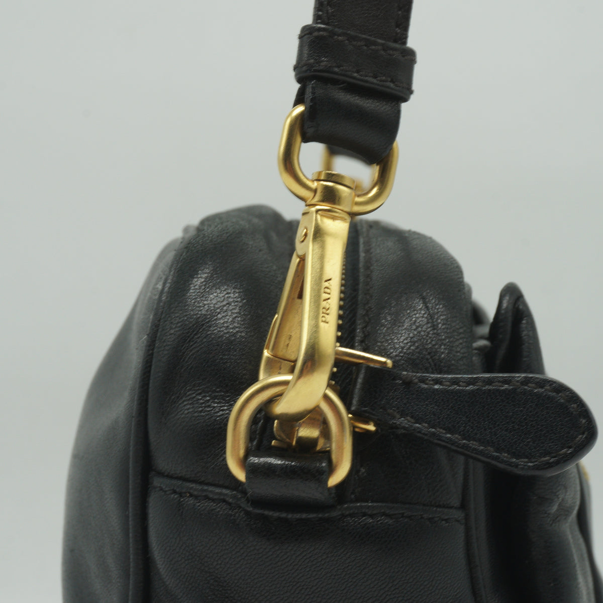 Prada Nappa Bow Camera Bag Small Black GHW