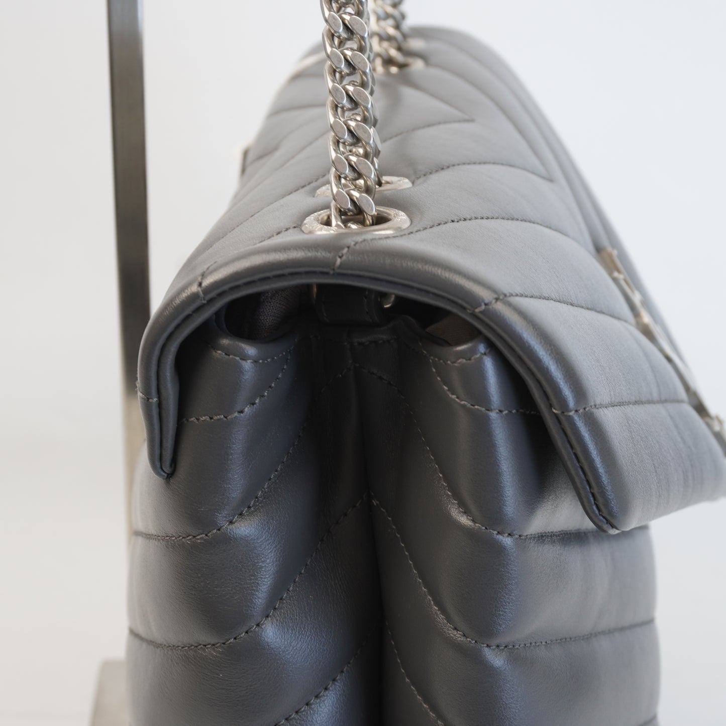 YSL	Loulou Quilted Pdded Grey