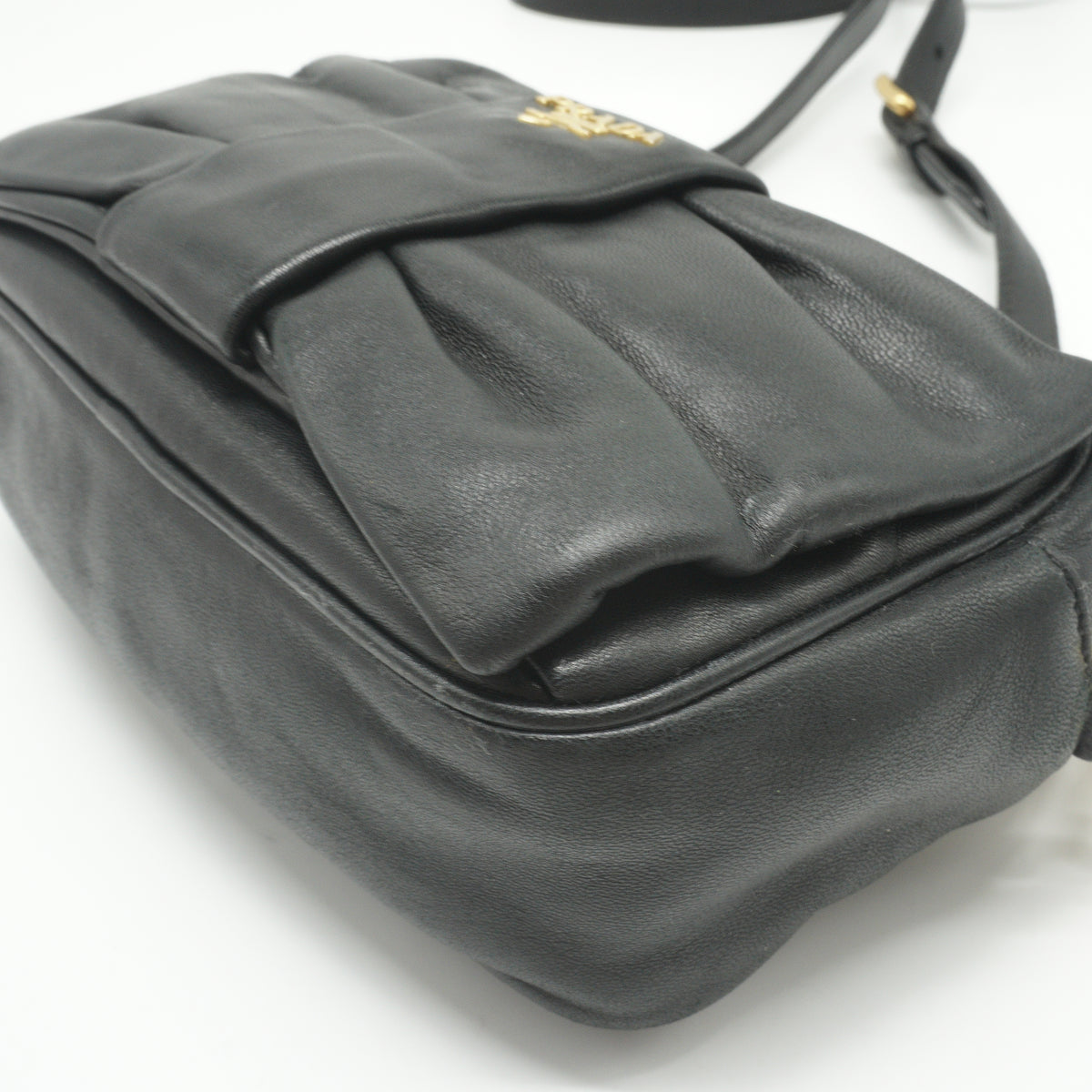 Prada Nappa Bow Camera Bag Small Black GHW