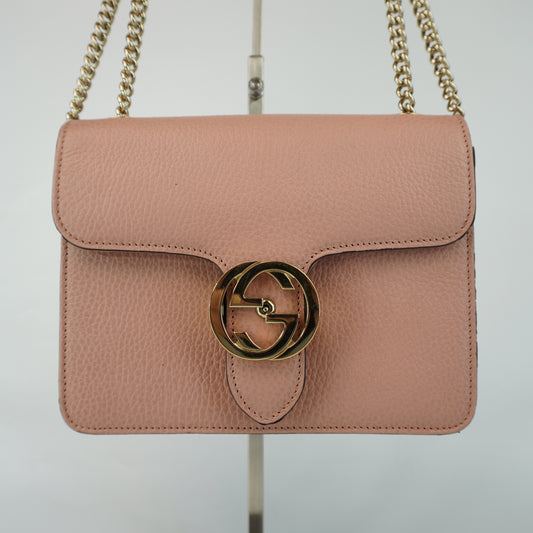 Gucci Interlocking G Shoulder Bag Pink
