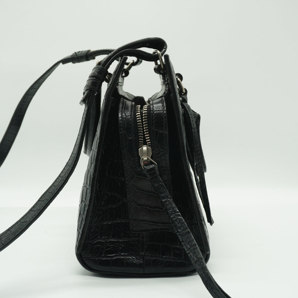 YSL	East Side Crocodile Black Small SHW