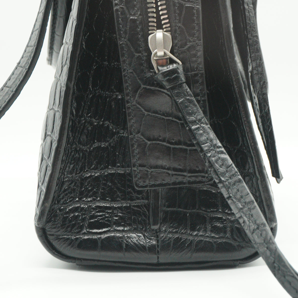 YSL	East Side Crocodile Black Small SHW