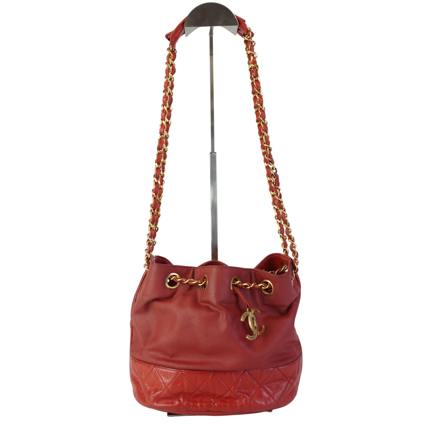 Chanel Red Bucket Bag