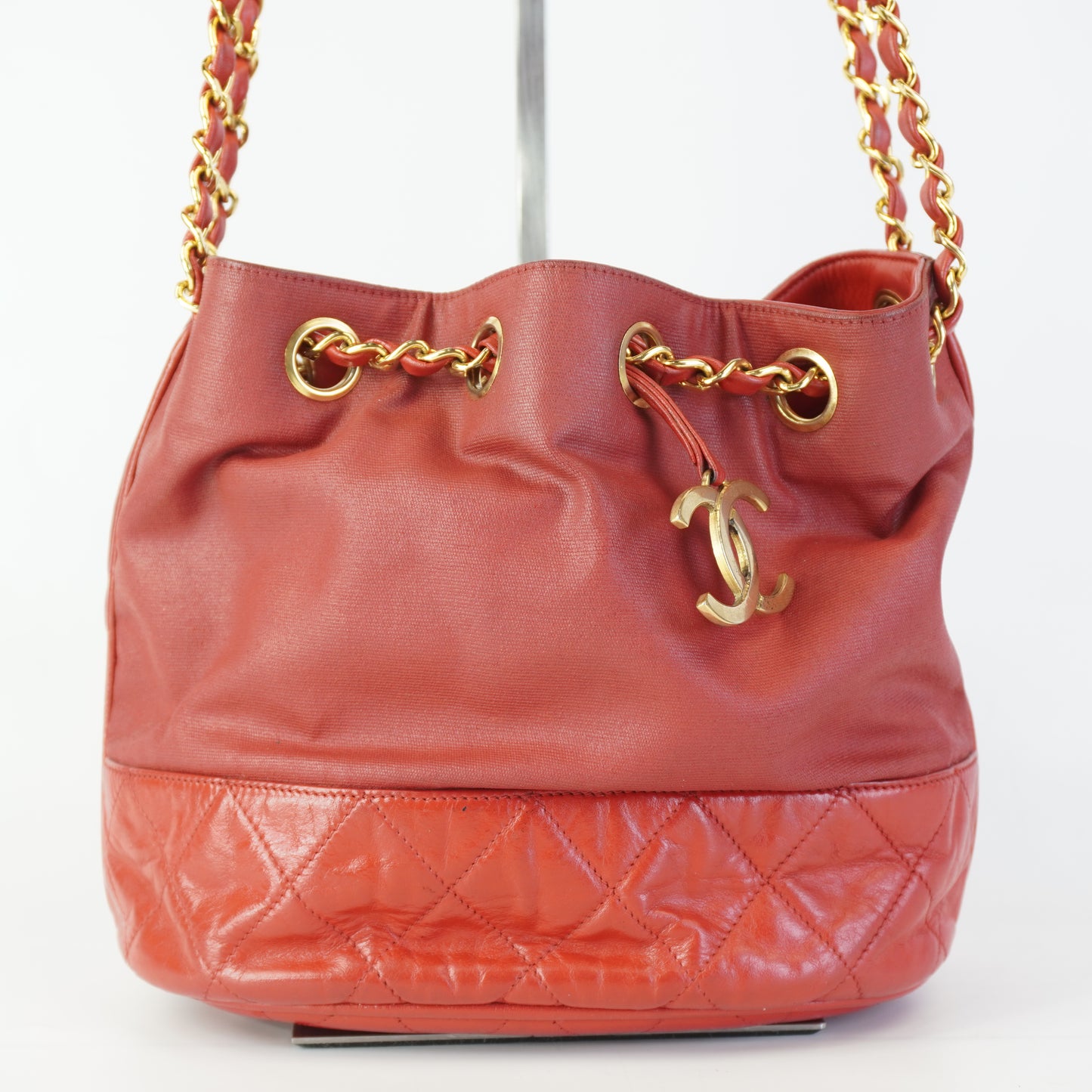 Chanel Red Bucket Bag
