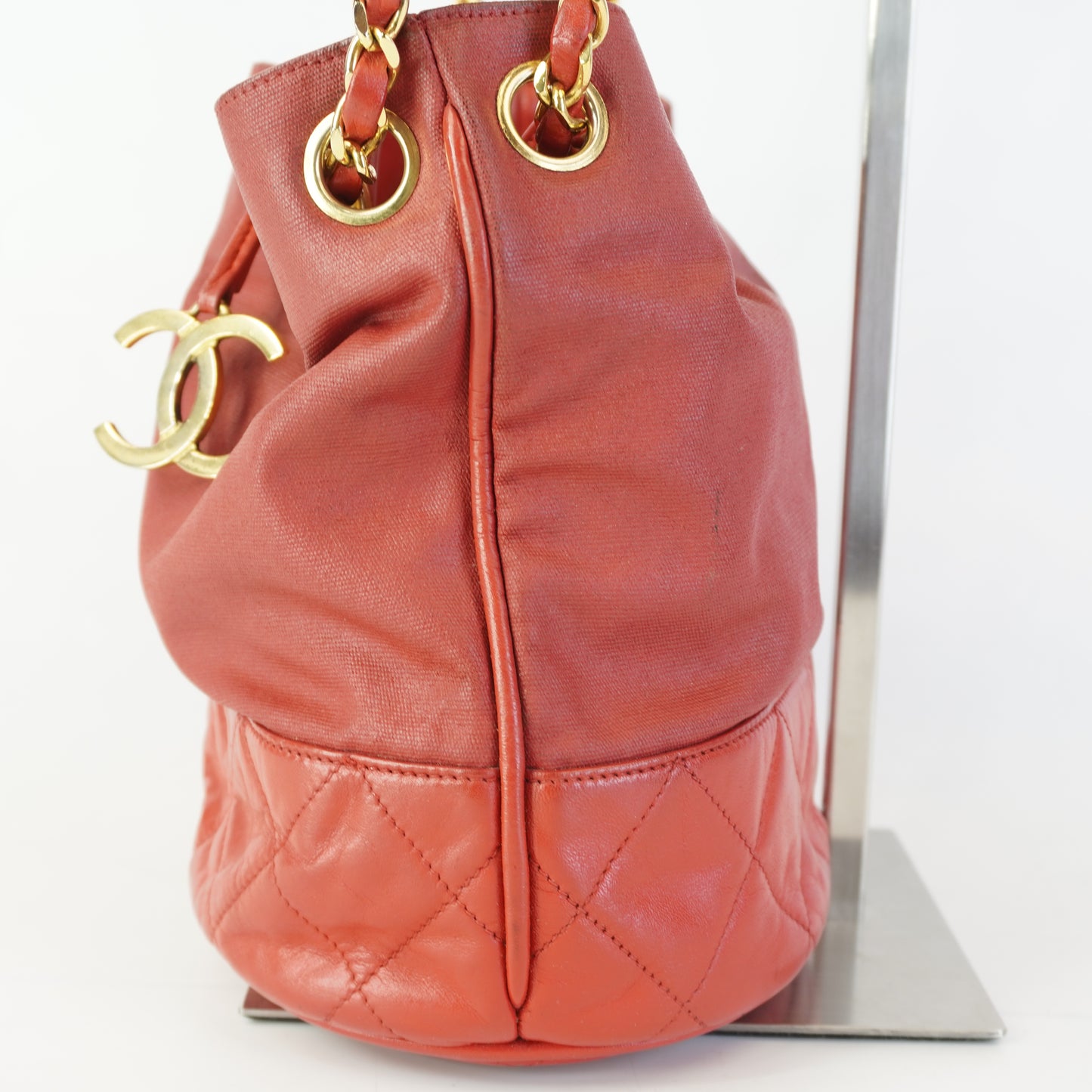 Chanel Red Bucket Bag