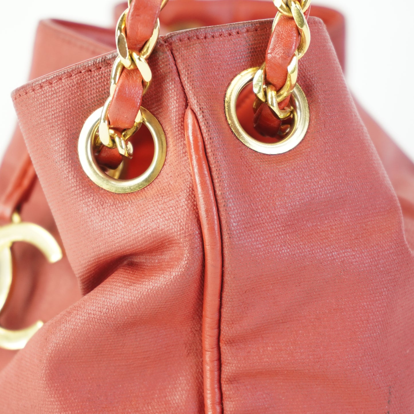 Chanel Red Bucket Bag