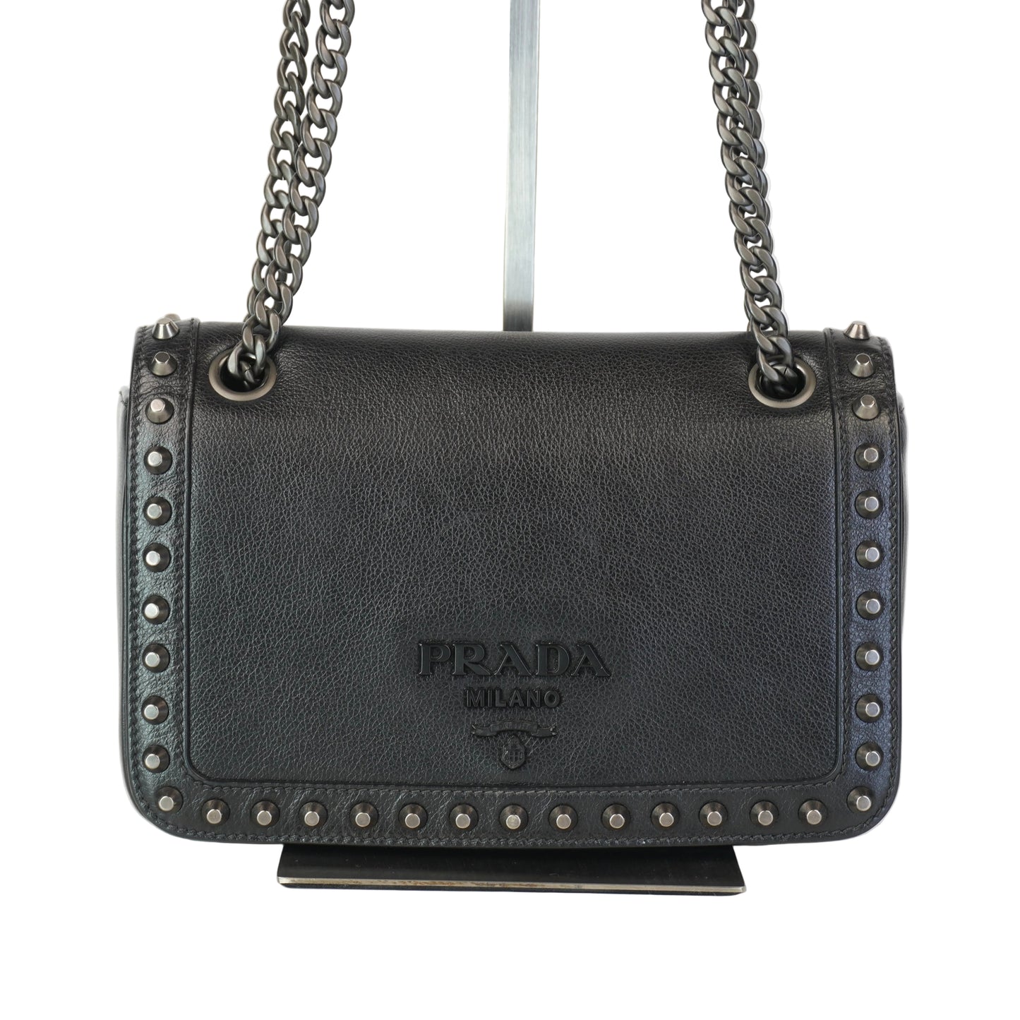 Prada Pattina Glace Studded