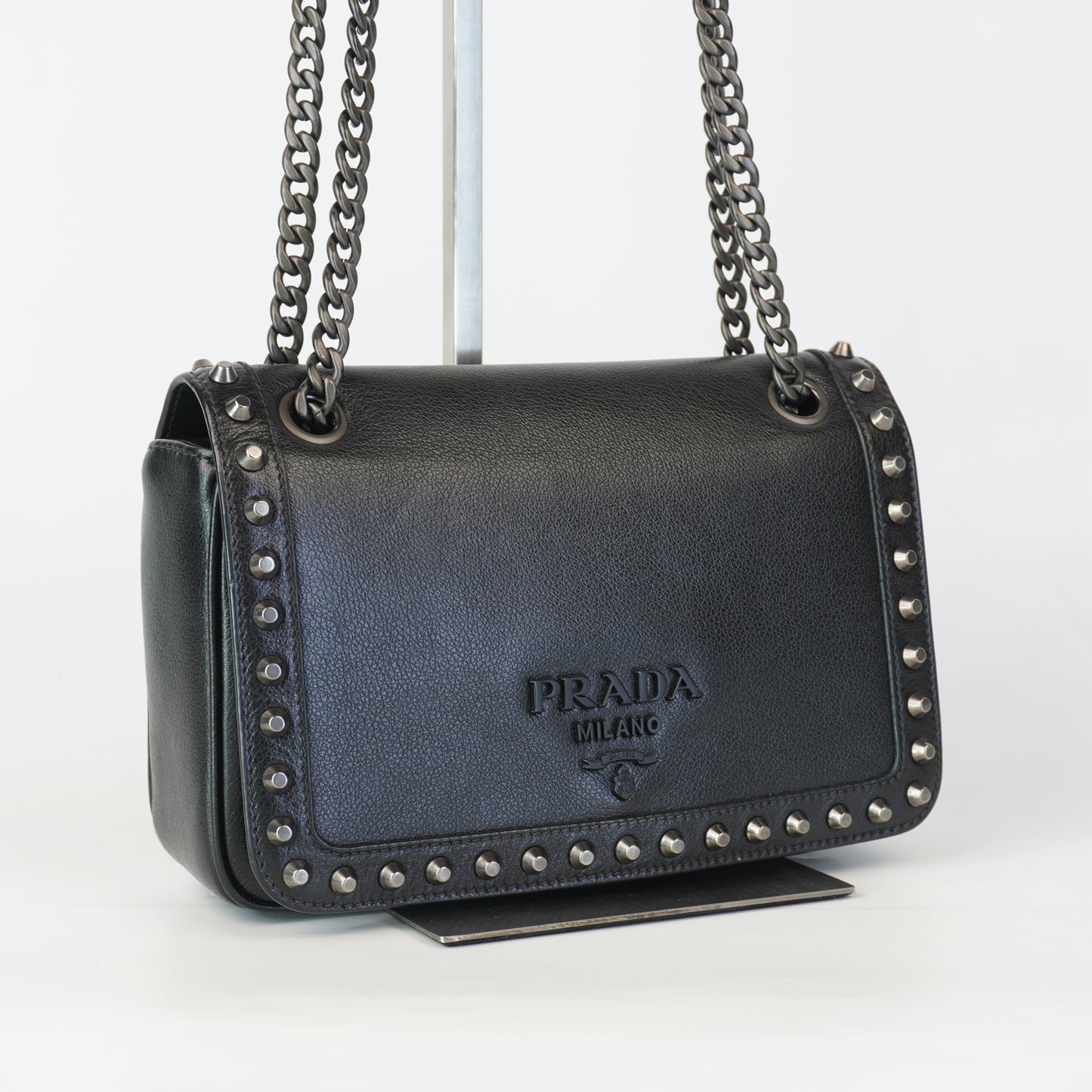 Prada Pattina Glace Studded