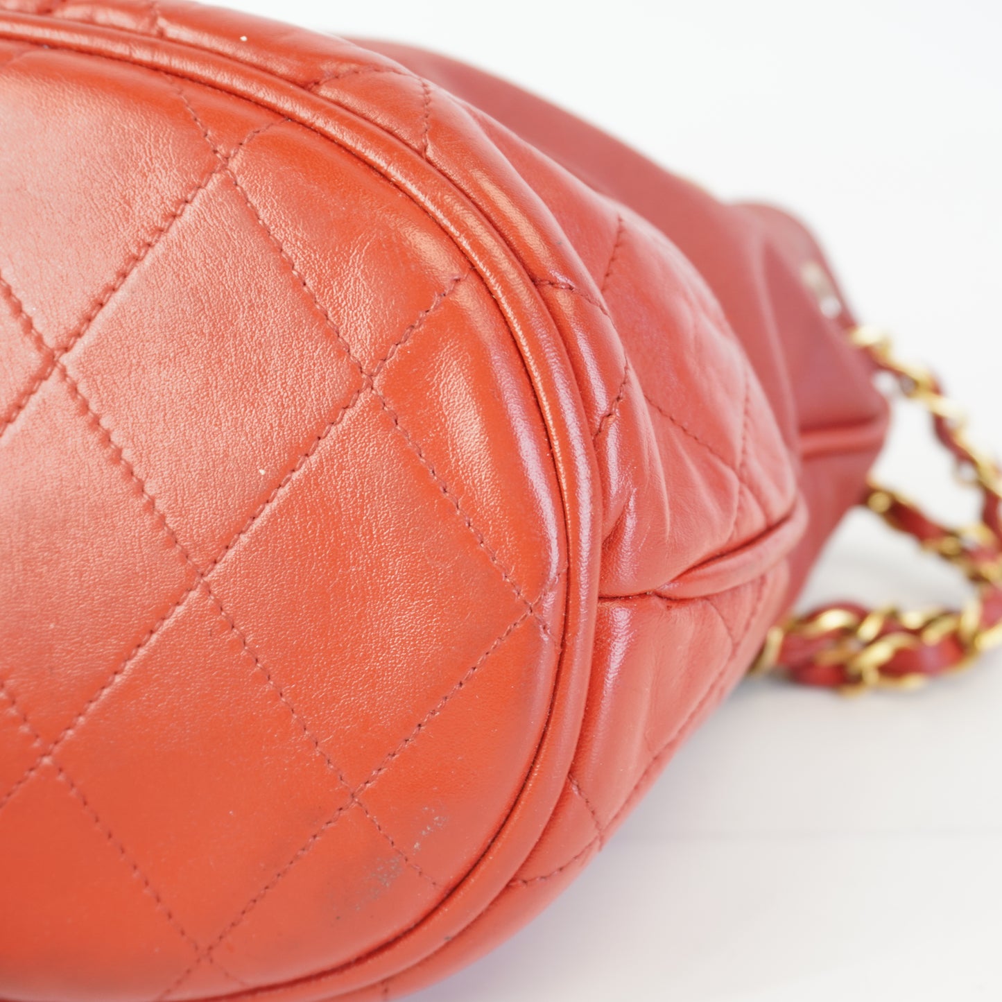 Chanel Red Bucket Bag