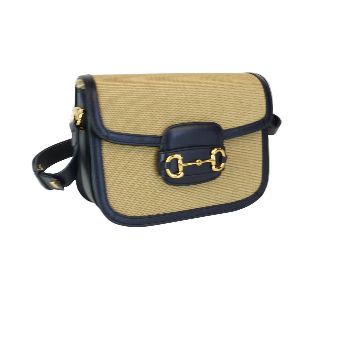 Gucci Horsebit 1955 Beige/Navy Blue