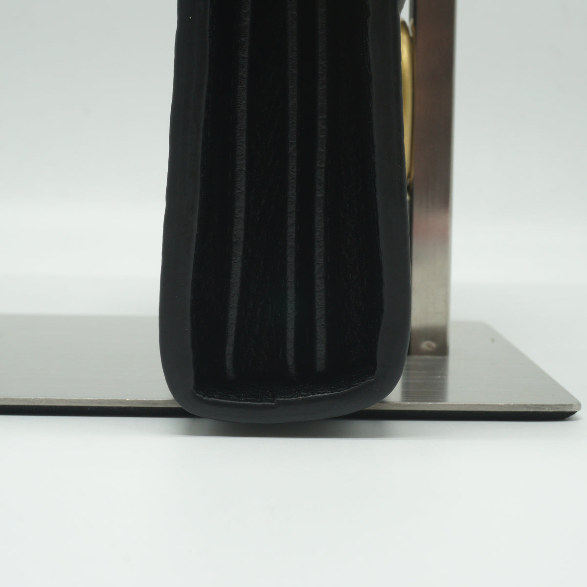 Gucci GG Marmont Textured Leather Wallet On Chanin Black GHW