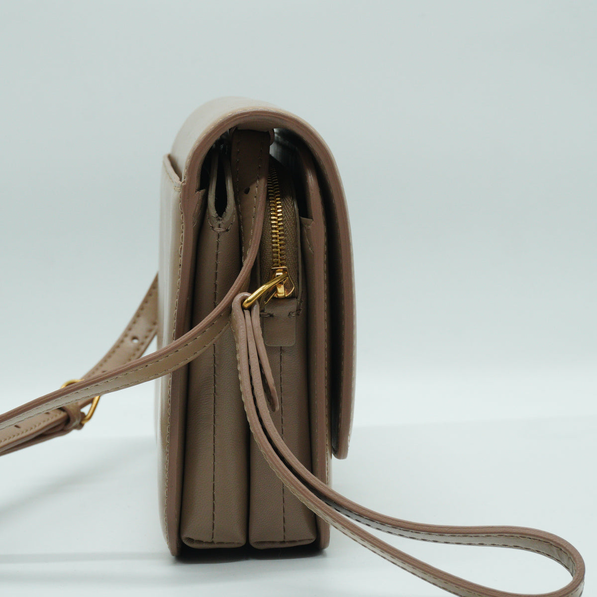 Balenciaga	B Small Crossbody Bag Tan GHW