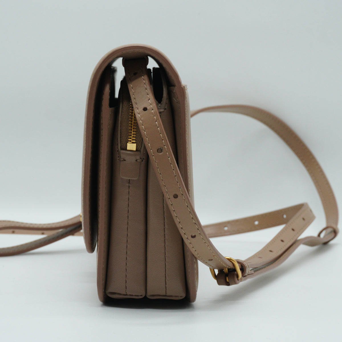 Balenciaga	B Small Crossbody Bag Tan GHW