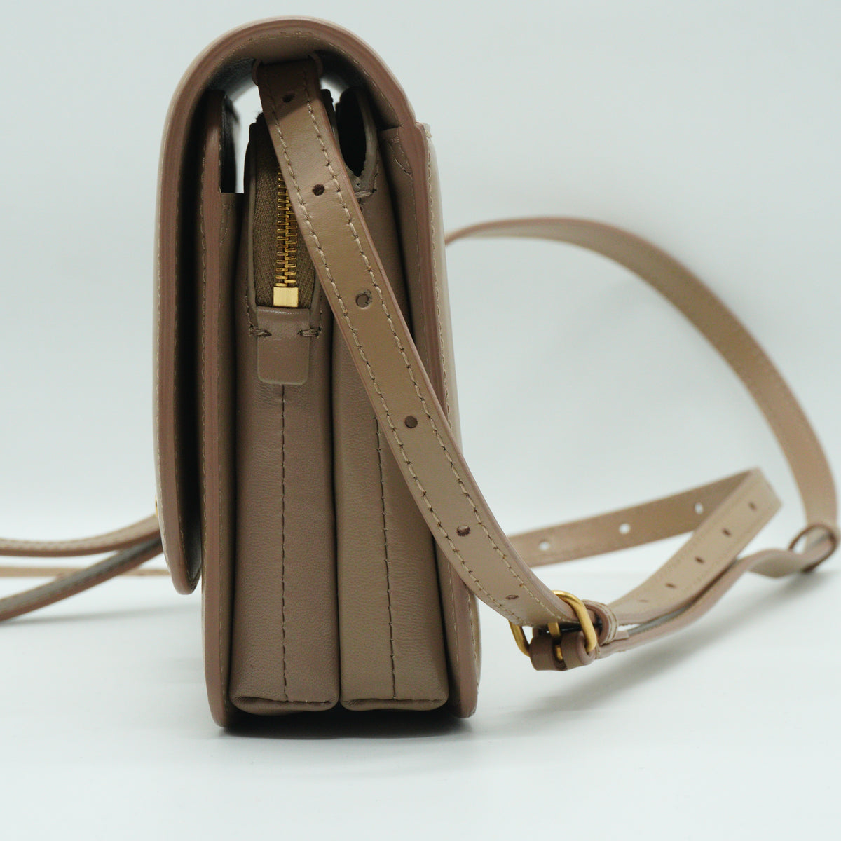 Balenciaga	B Small Crossbody Bag Tan GHW