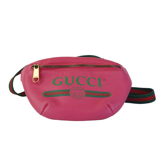 Gucci Print Belt Bag Pink