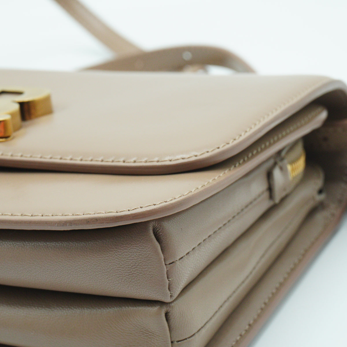 Balenciaga	B Small Crossbody Bag Tan GHW