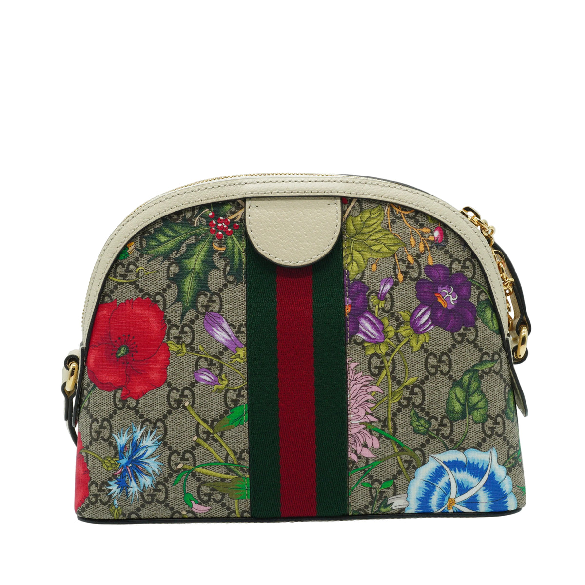 Gucci	Ophidia Flora Small GG Supreme Dome Shoulder  Bag Small