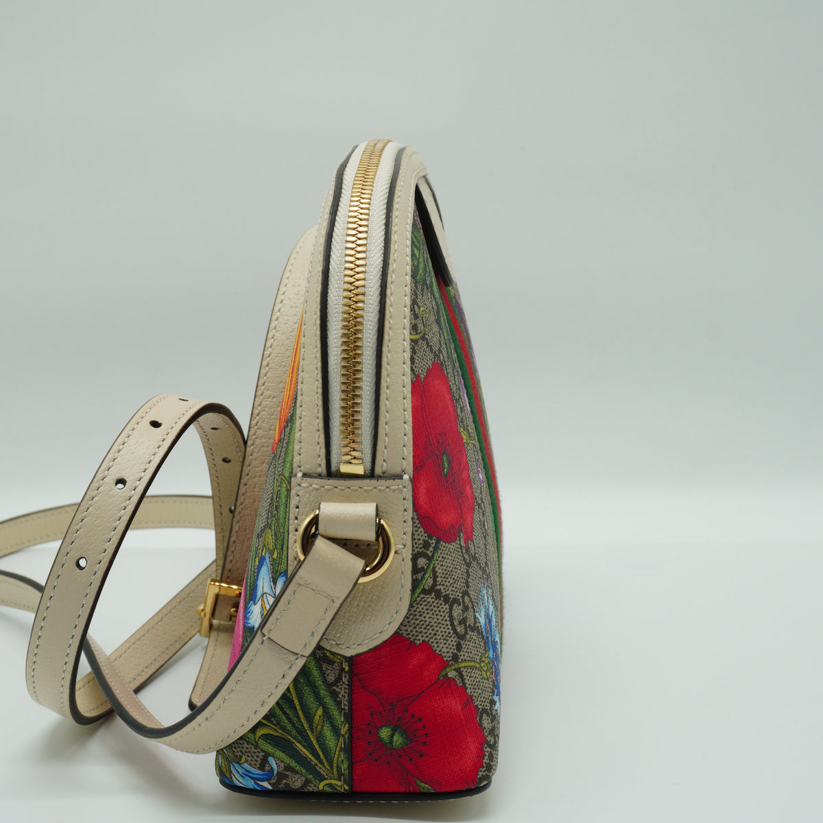 Gucci	Ophidia Flora Small GG Supreme Dome Shoulder  Bag Small