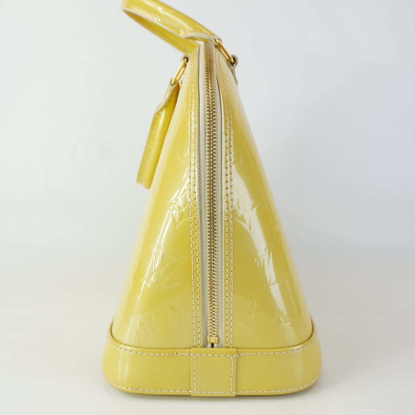 Louis Vuitton	Alma PM Yellow Mono Vernis Patent