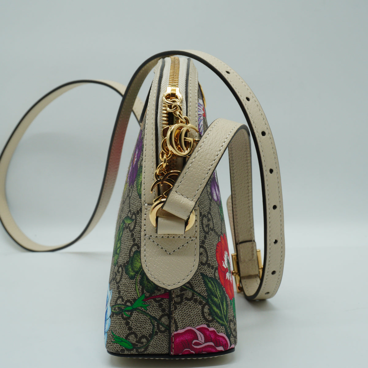 Gucci	Ophidia Flora Small GG Supreme Dome Shoulder  Bag Small