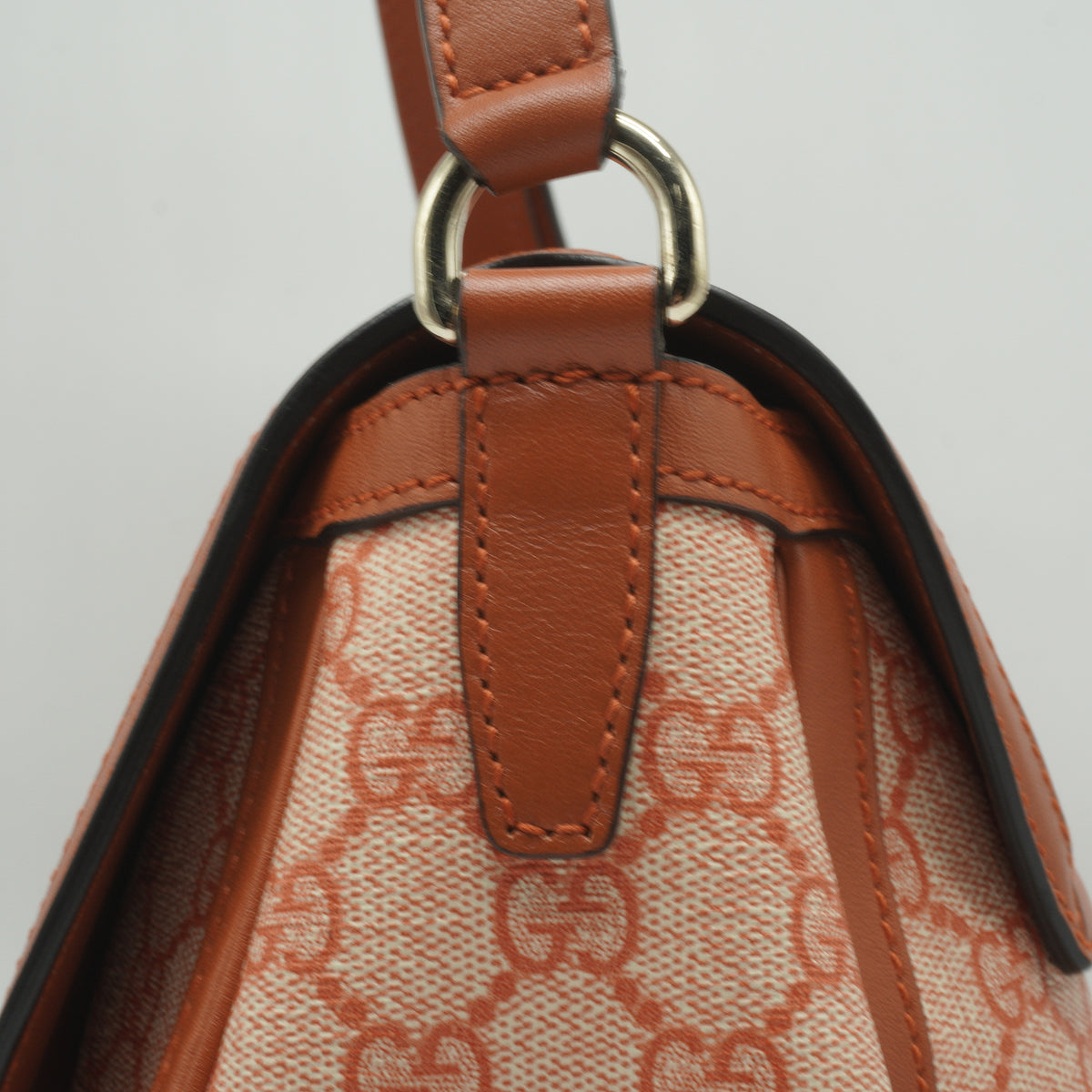 Gucci GG Supreme Stirrup Crossbody Bag Large SHW