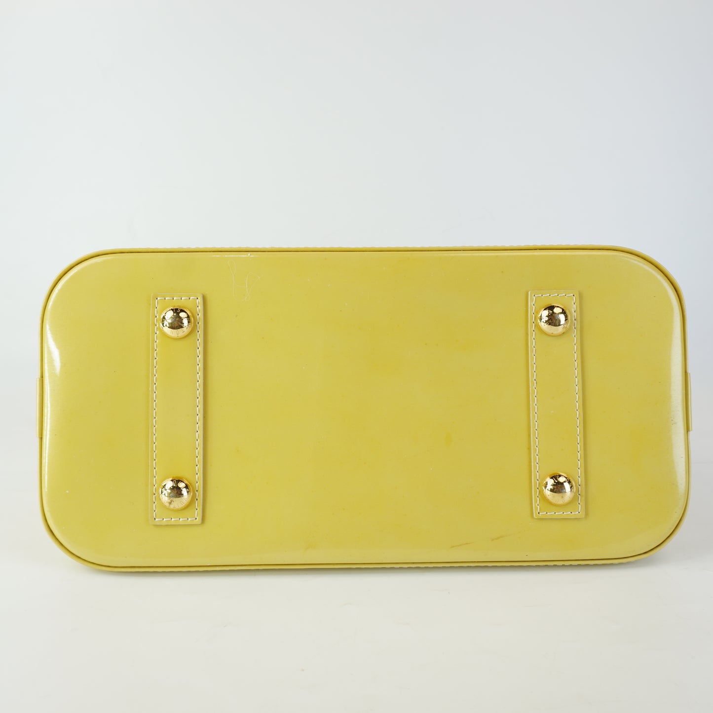 Louis Vuitton	Alma PM Yellow Mono Vernis Patent