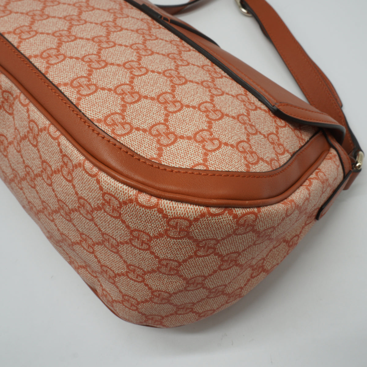 Gucci GG Supreme Stirrup Crossbody Bag Large SHW