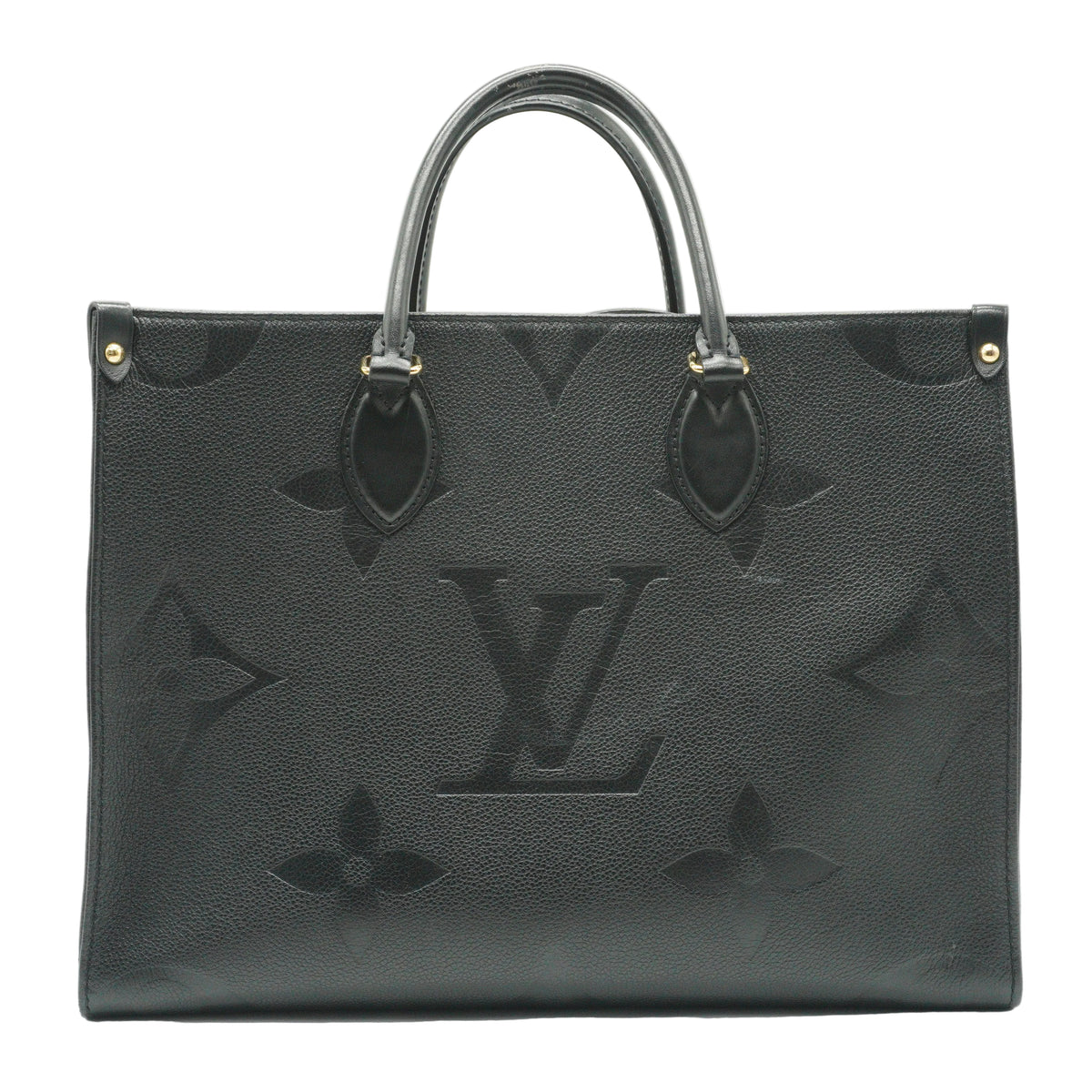 Louis Vuitton	OnTheGo Black MM Tote Bag GHW