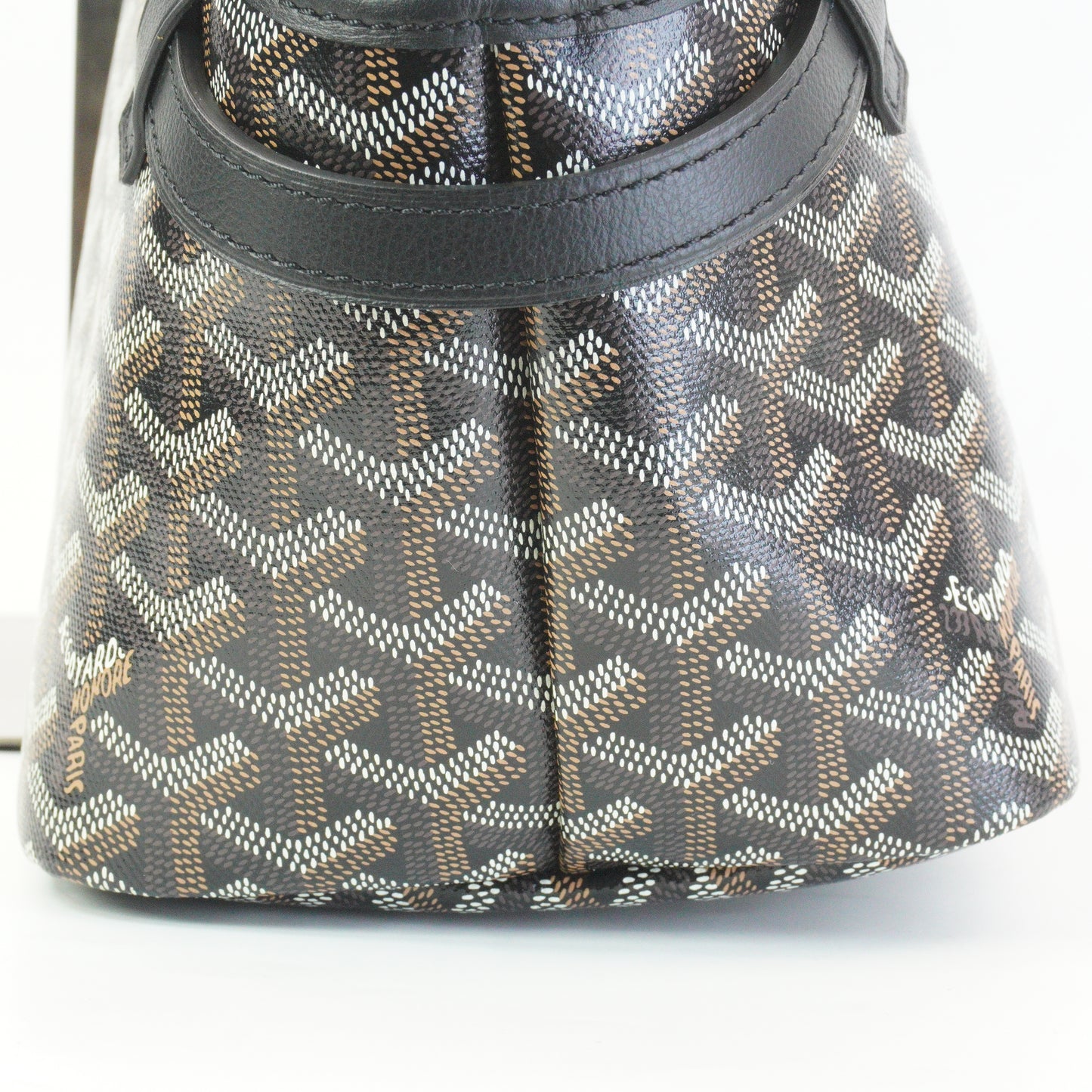 Goyard Goyardine Chien-Gris Pet Carrier PM Black SHW