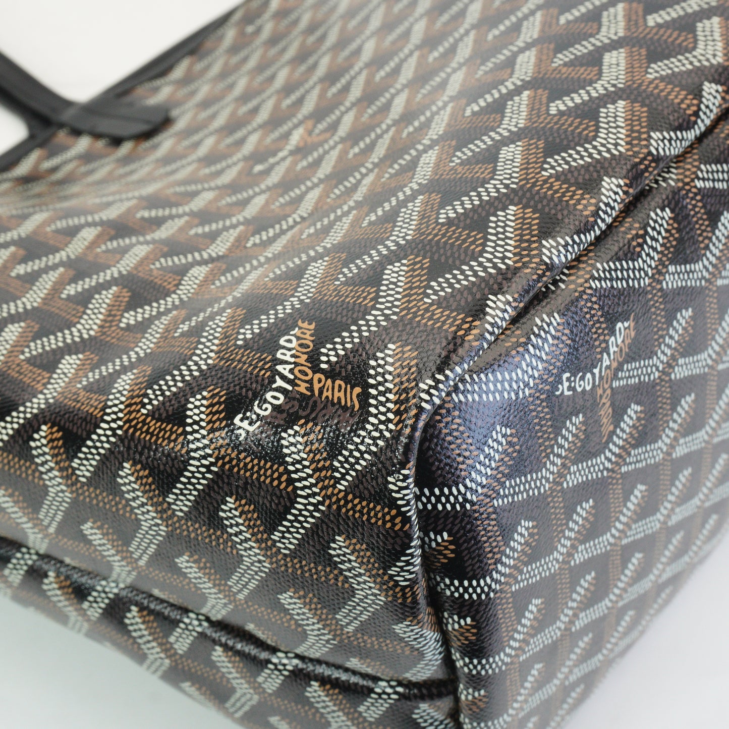 Goyard Goyardine Chien-Gris Pet Carrier PM Black SHW