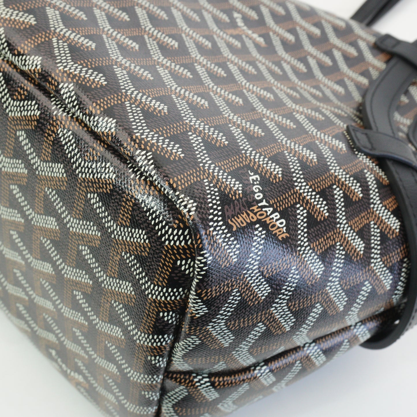 Goyard Goyardine Chien-Gris Pet Carrier PM Black SHW
