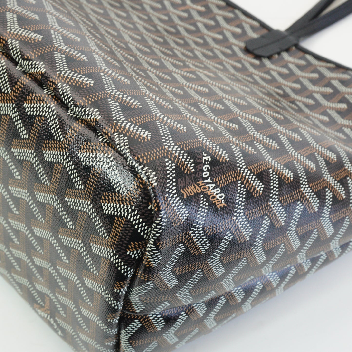 Goyard Goyardine Chien-Gris Pet Carrier PM Black SHW