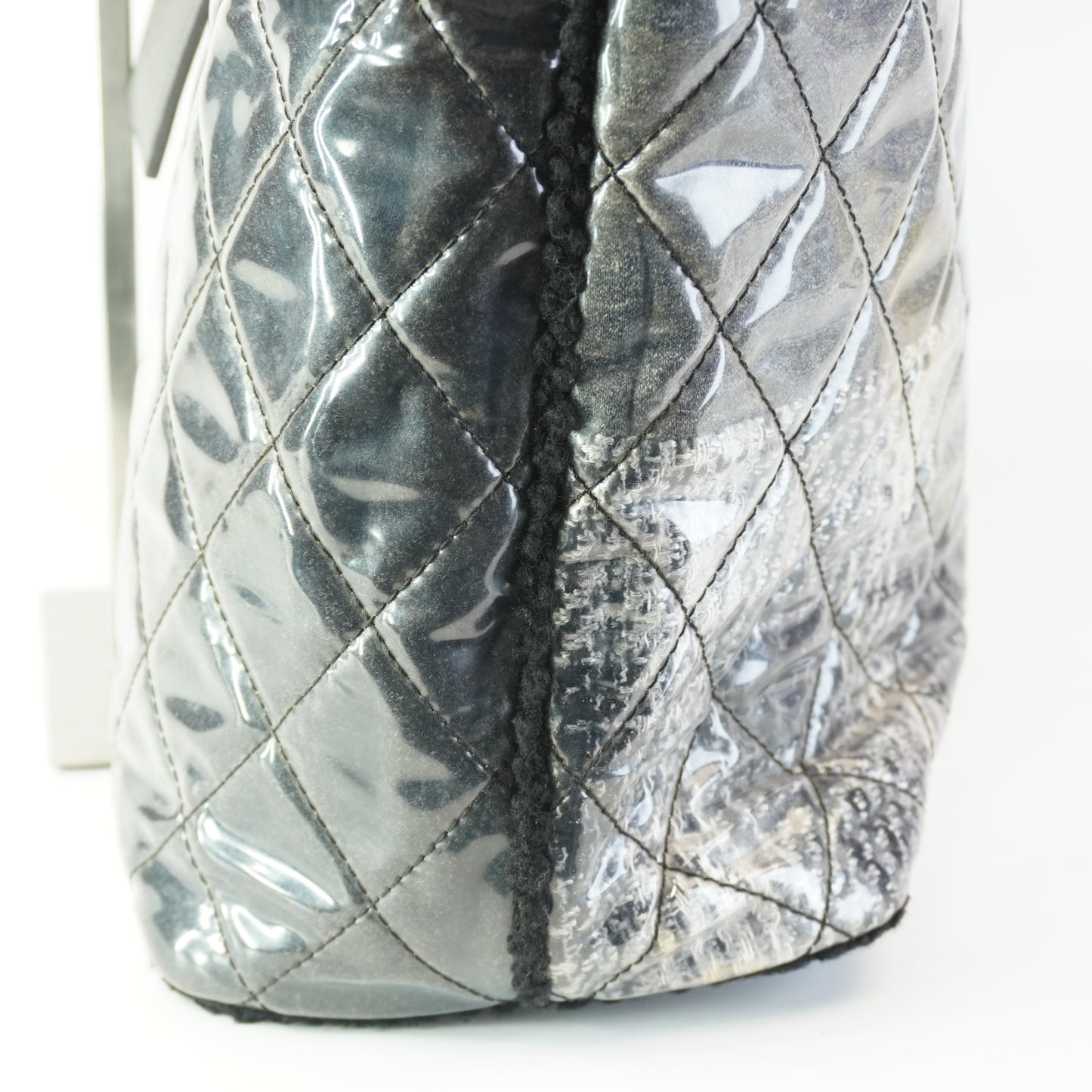 Chanel	Quiled Vinyl and Tweed Grey