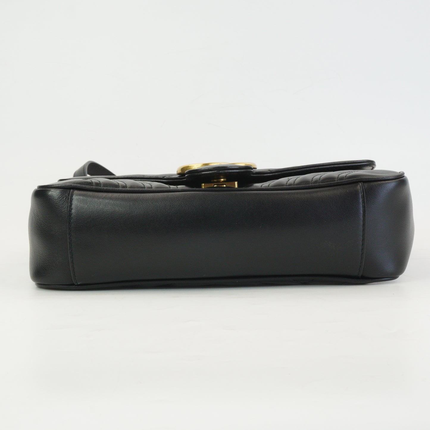 Gucci Marmont Matlasse Shoulder Bag Black GHW Medium