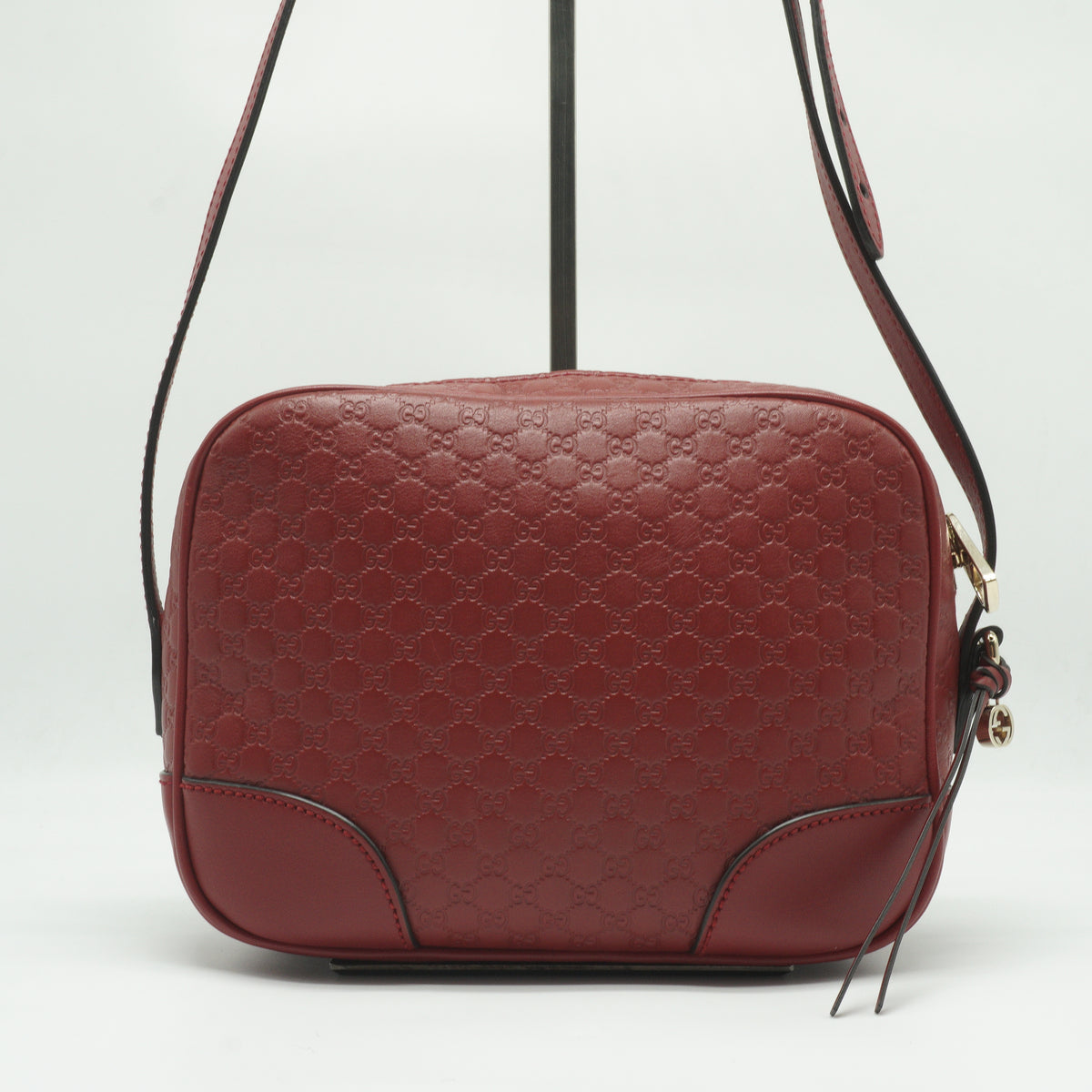 Gucci	Microuccissima Leather Mini Bree Red Crossbody Bag BHW