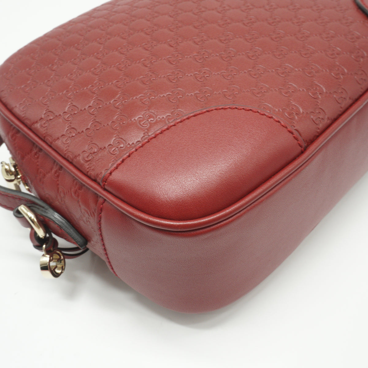 Gucci	Microuccissima Leather Mini Bree Red Crossbody Bag BHW
