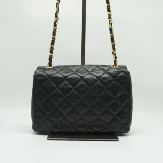 Chanel	Envelope Flap Shoulder Bag Black Small GHW