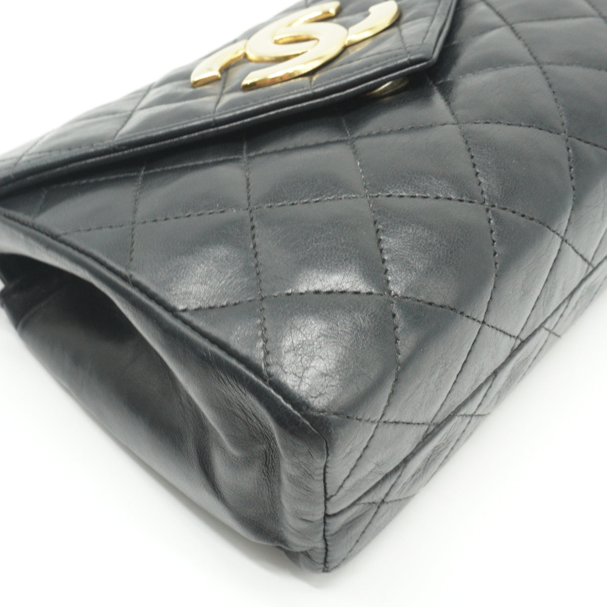 Chanel	Envelope Flap Shoulder Bag Black Small GHW