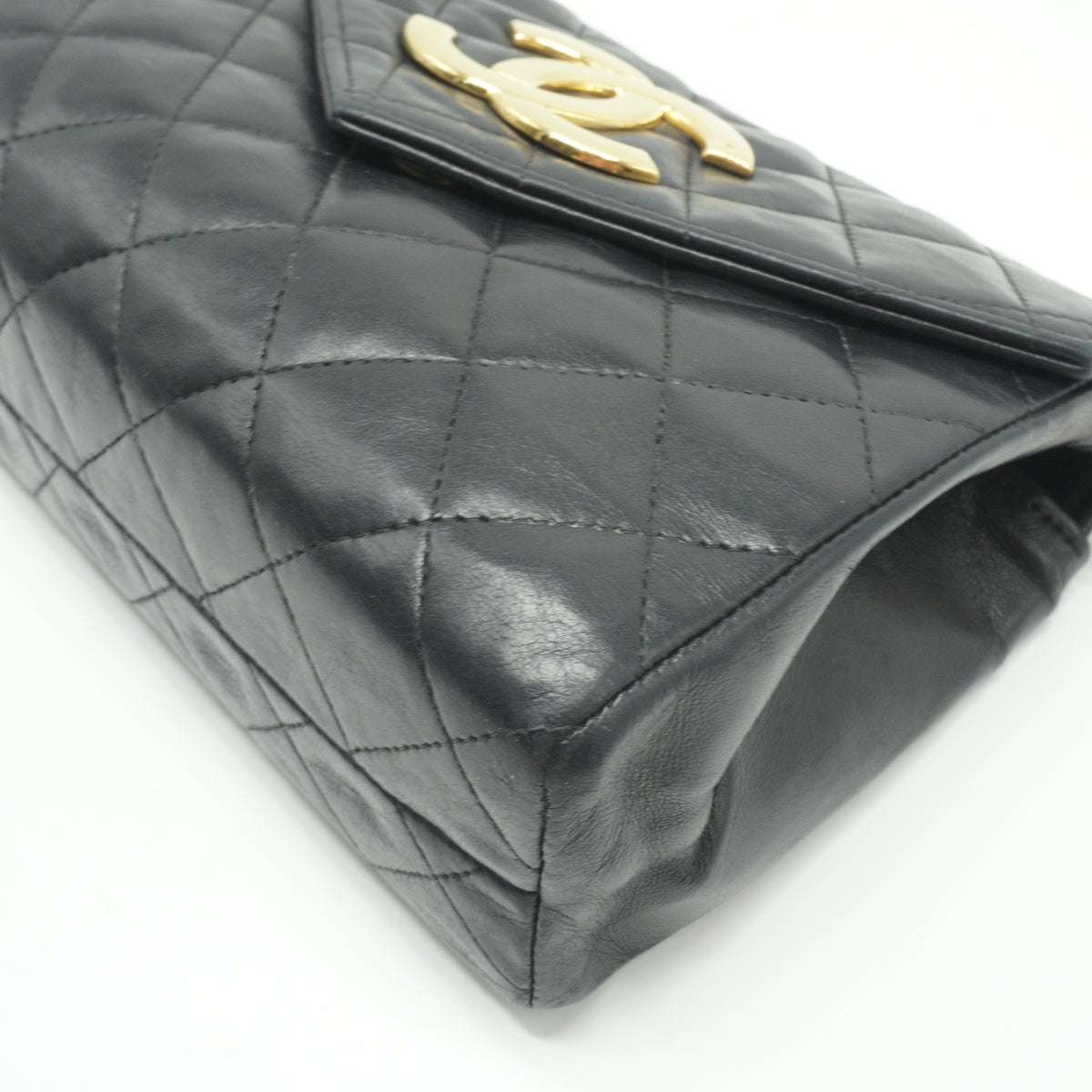 Chanel	Envelope Flap Shoulder Bag Black Small GHW