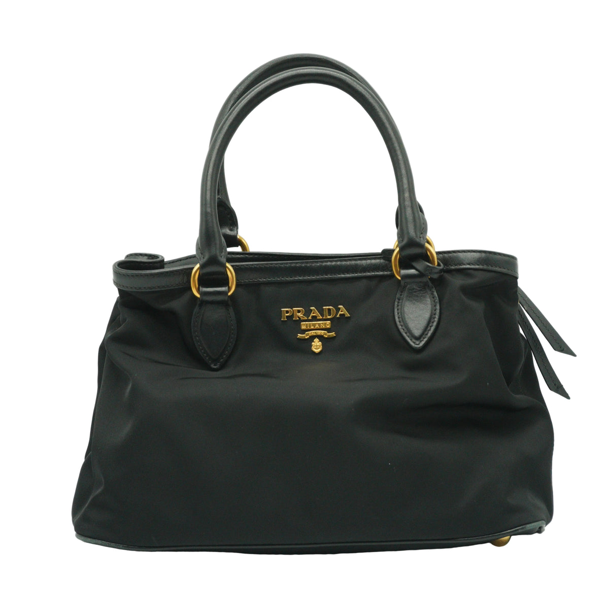 Prada	1BA173 Tessuto Nylon Soft Calf Smal Handbag GHW